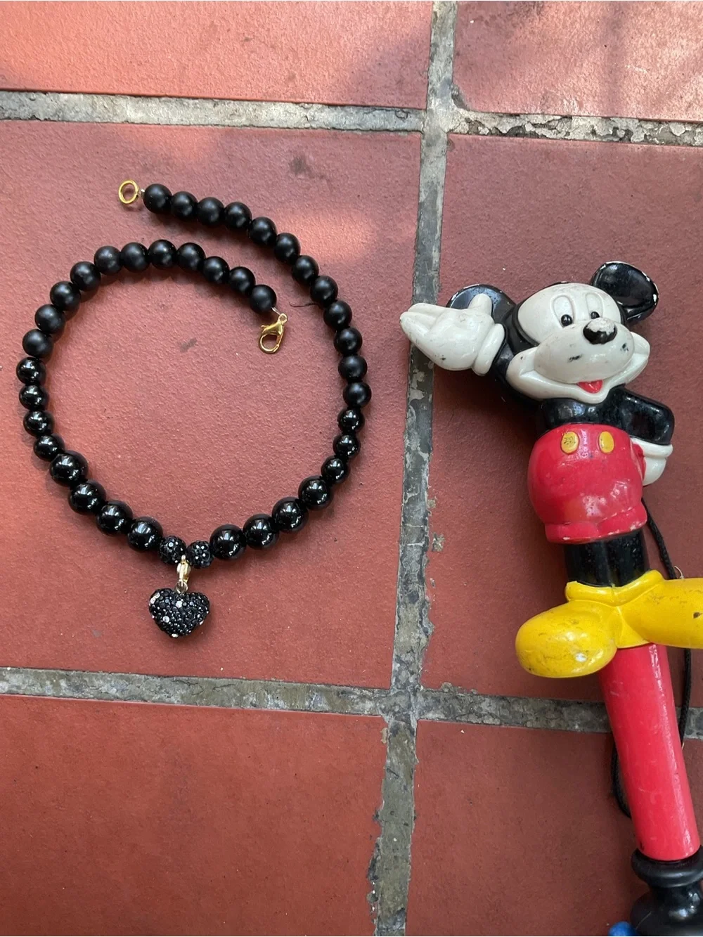 Kids Kollection Girls Black Pave’ Heart Necklace 🖤
